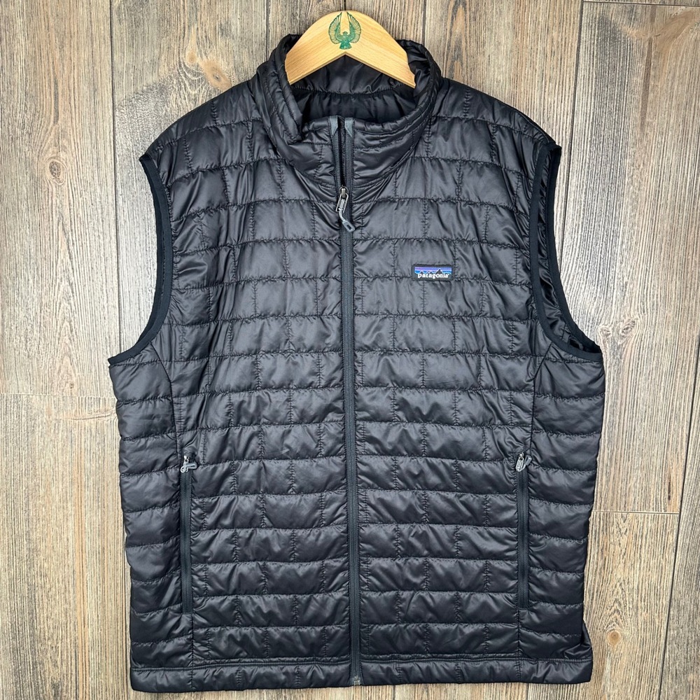 Patagonia Nano Puff Vest Mens XL Black Puffer Quilted Full Zip 84242
